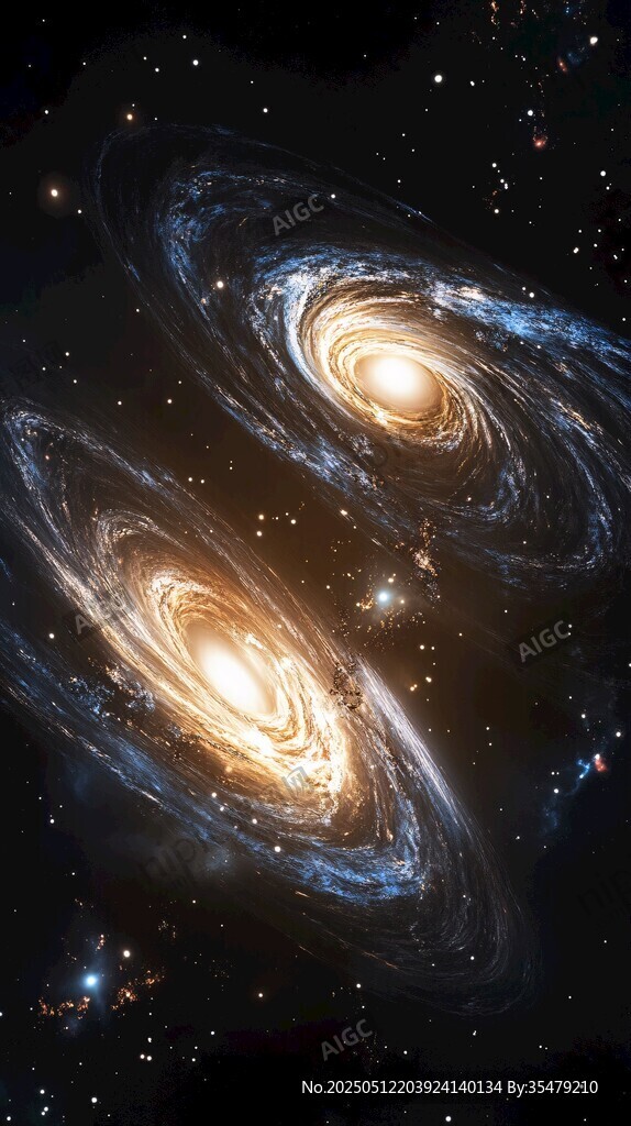 雙螺旋星系的宇宙奇觀