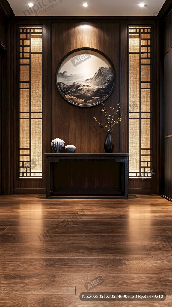 中式典雅玄關(guān)空間設(shè)計(jì)