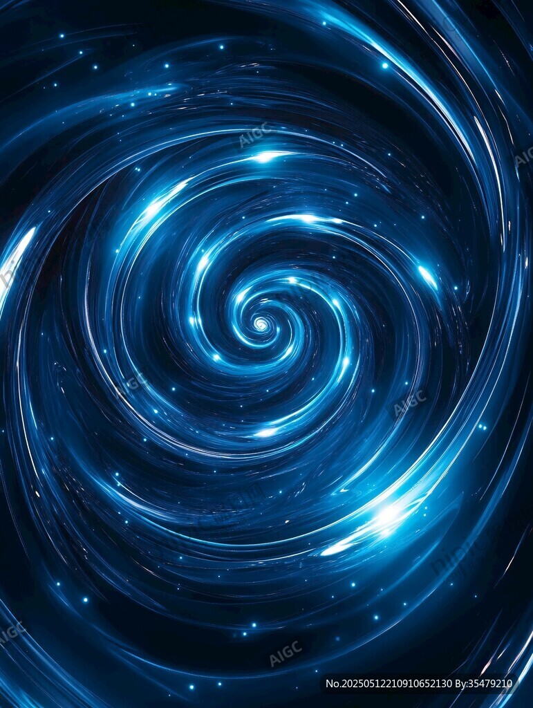 藍色夢幻星空旋渦背景