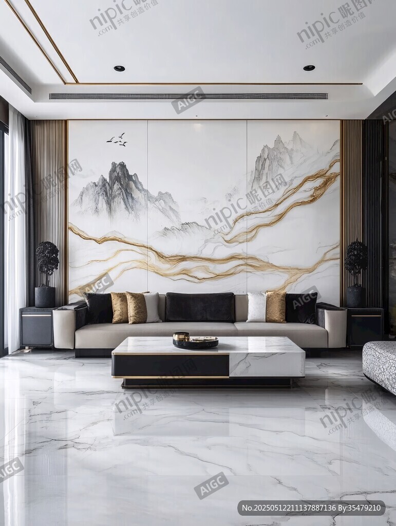 新中式客廳的山水藝術(shù)格調(diào)