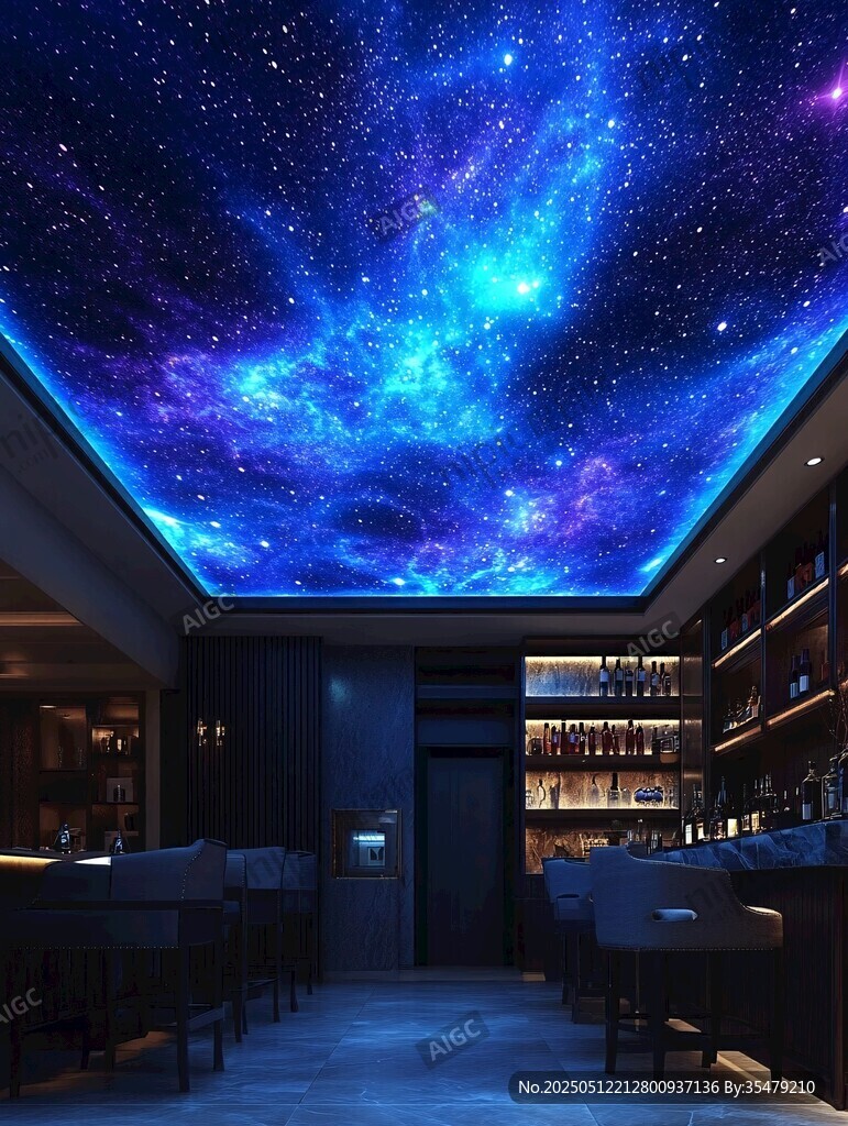 夢幻星空天花板酒吧場景