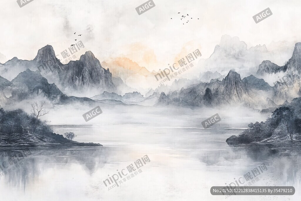 水墨山水間的詩意風光