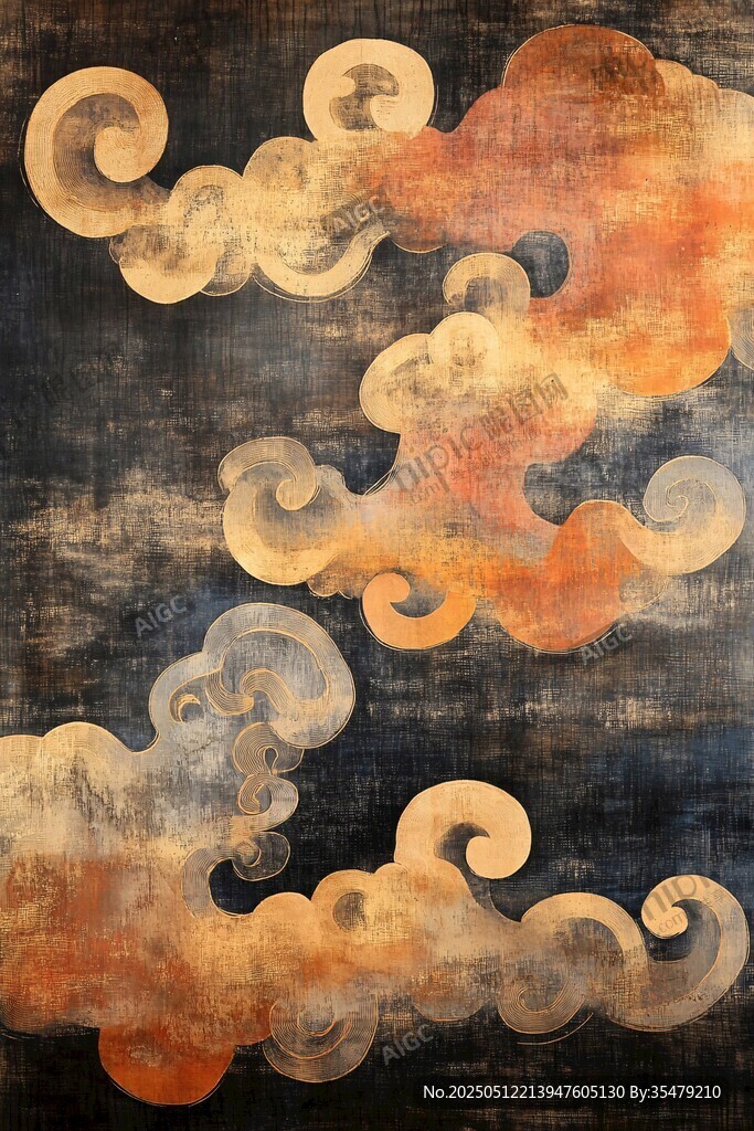 中式復(fù)古風(fēng)祥云圖案藝術(shù)