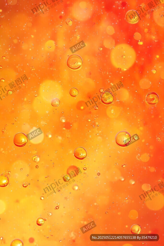 夢幻橙黃背景水滴光斑