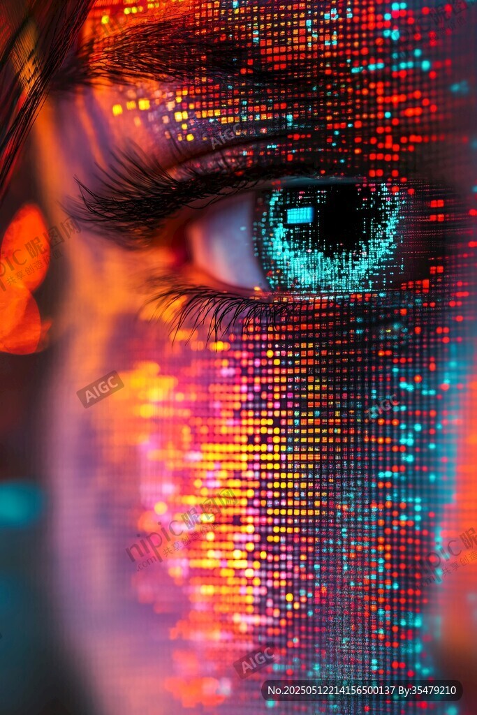科技感眼瞳的夢幻視覺