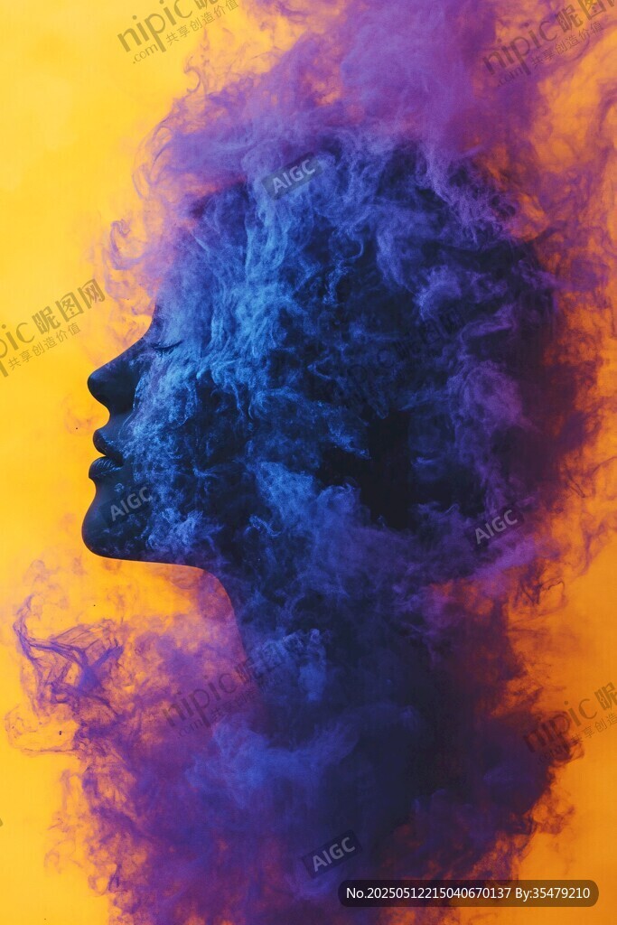 煙霧勾勒的神秘人物輪廓