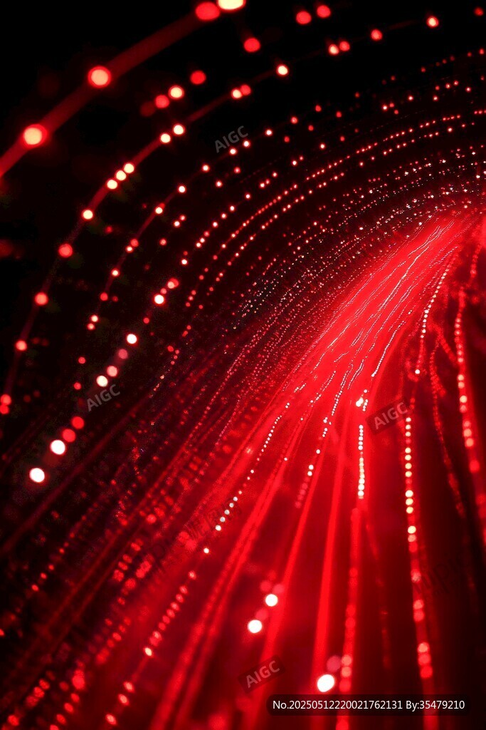紅色光線隧道 夢幻視覺