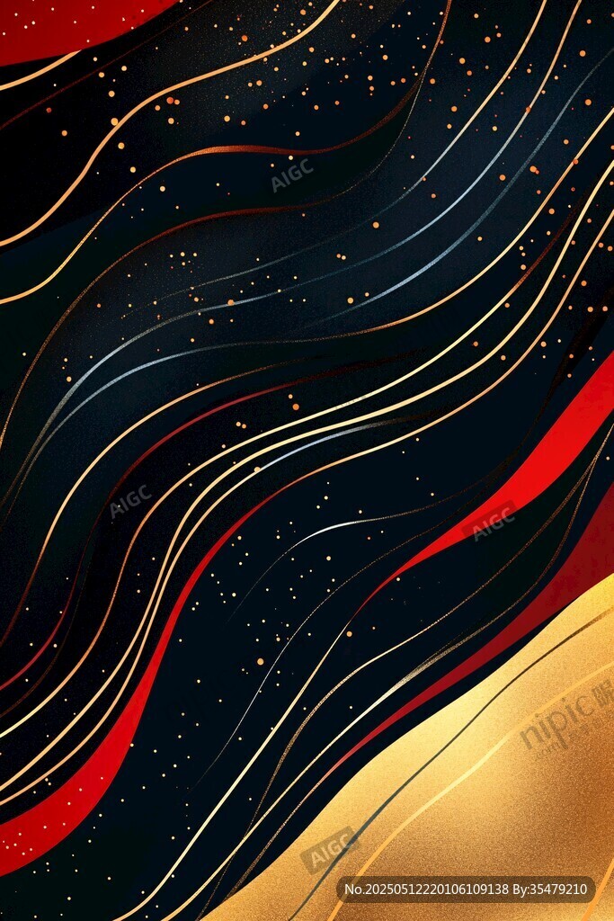 黑金紅抽象線條動感背景