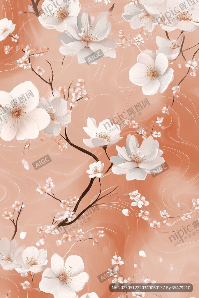 玉蘭花綻放的柔美背景