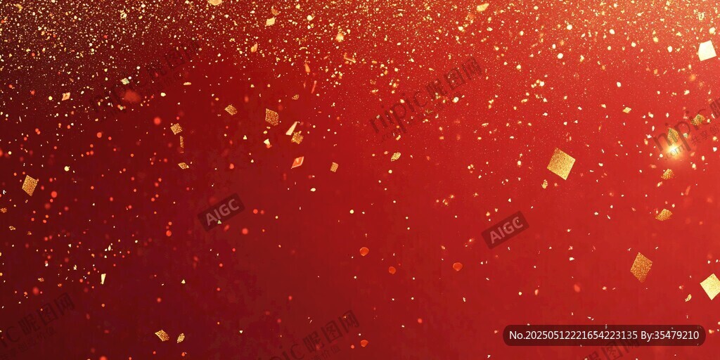 紅色金片背景 閃耀喜慶風