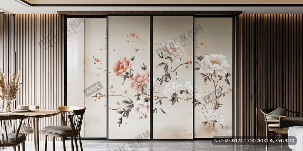 中式花鳥(niǎo)移門(mén) 雅致空間美學(xué)
