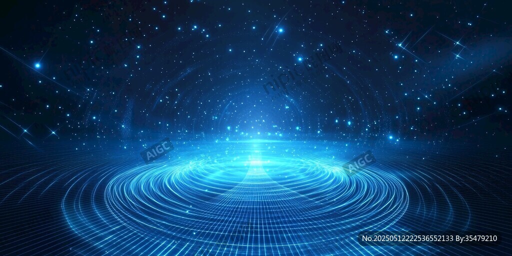科技感藍光宇宙空間場景