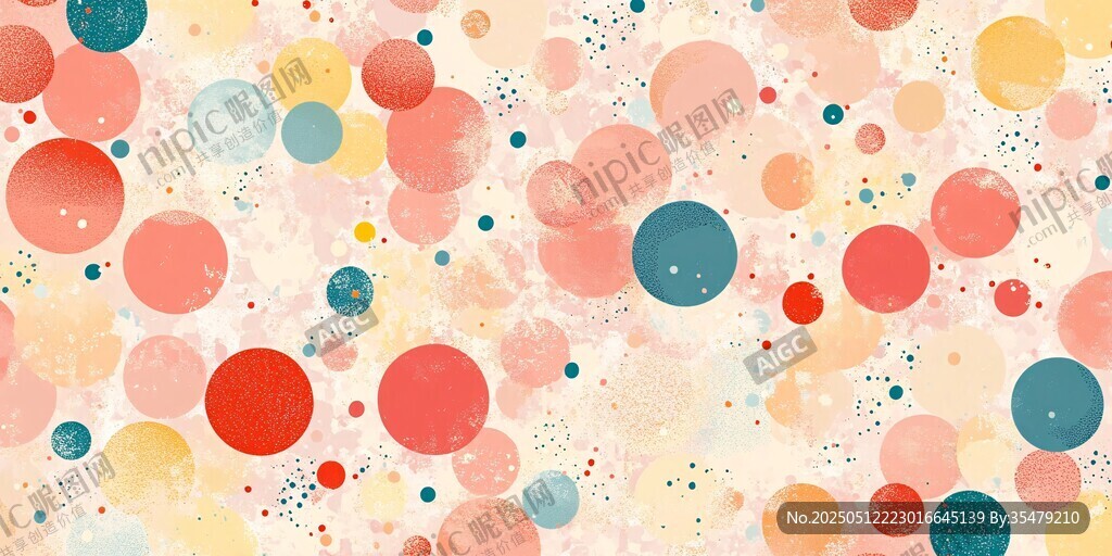 多彩圓點(diǎn)夢(mèng)幻背景圖案