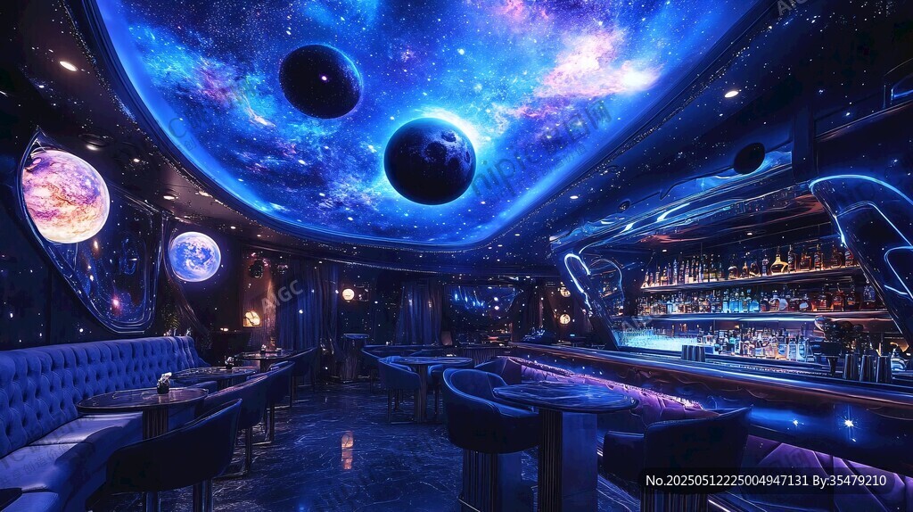夢幻星空主題酒吧場景