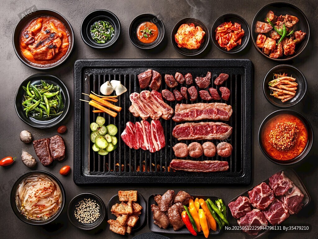 豐盛韓式烤肉食材大集合