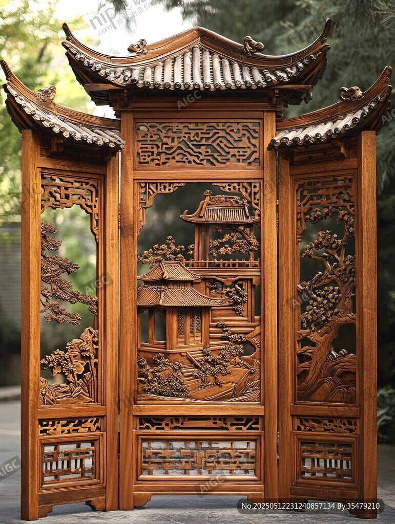 中式木雕屏風(fēng) 盡顯古典韻味