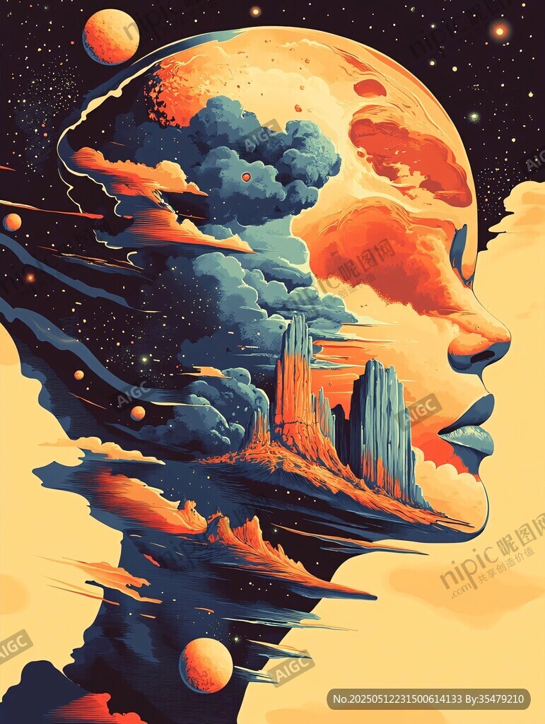 夢幻人腦宇宙奇幻景象