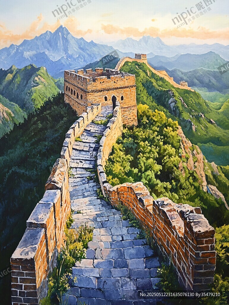 壯麗長城蜿蜒于山巒之間