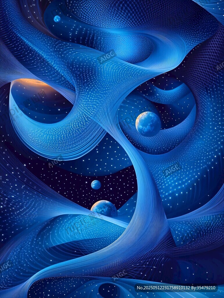 夢幻藍(lán)色宇宙漩渦景觀