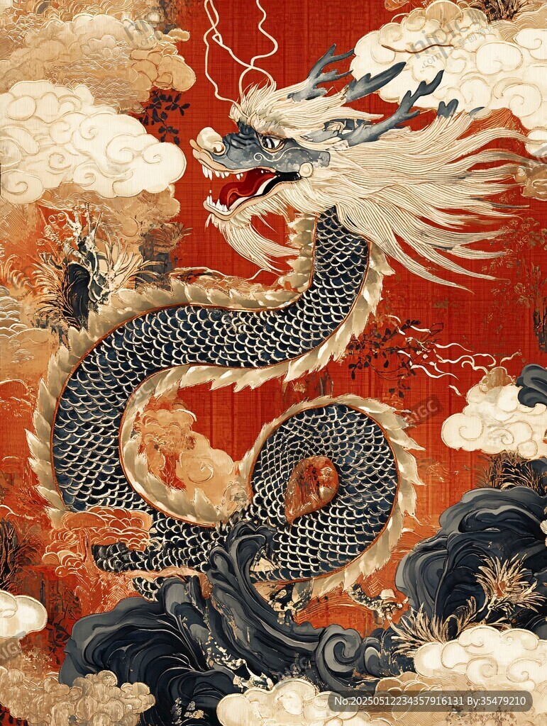 中式祥龍圖 霸氣盡顯