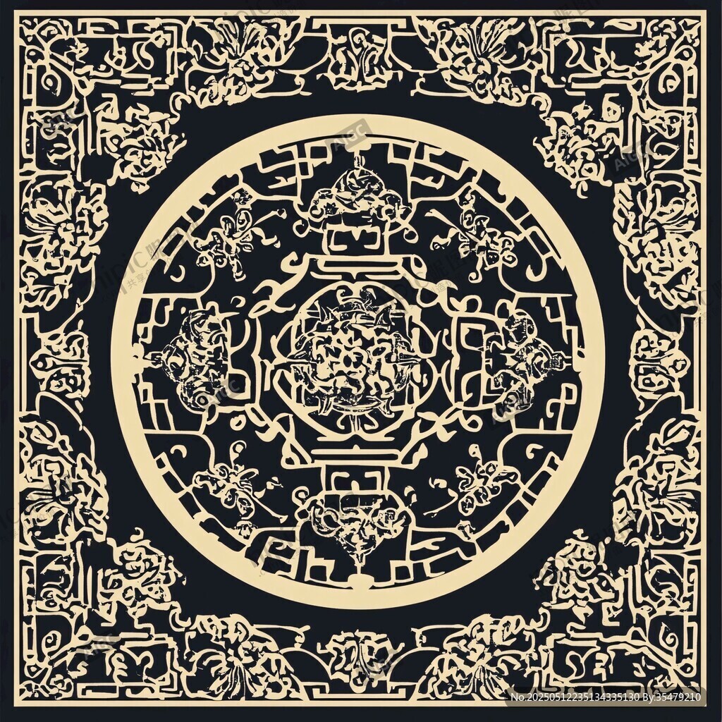 中式傳統(tǒng)古典花紋圖案設(shè)計(jì)