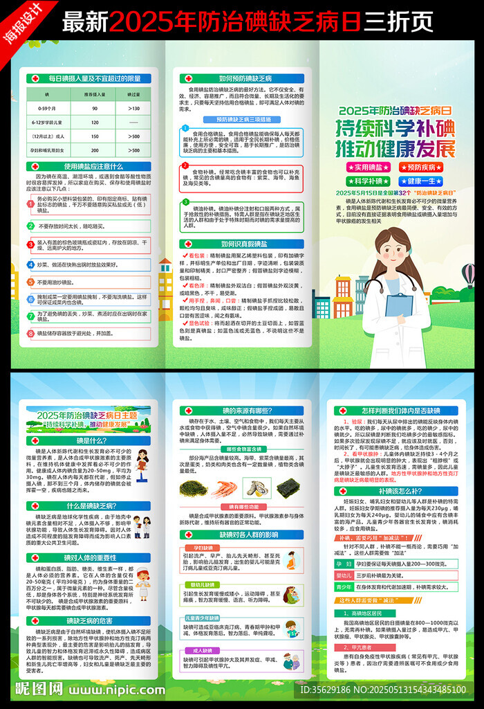 2025年防治碘缺乏病日三折頁