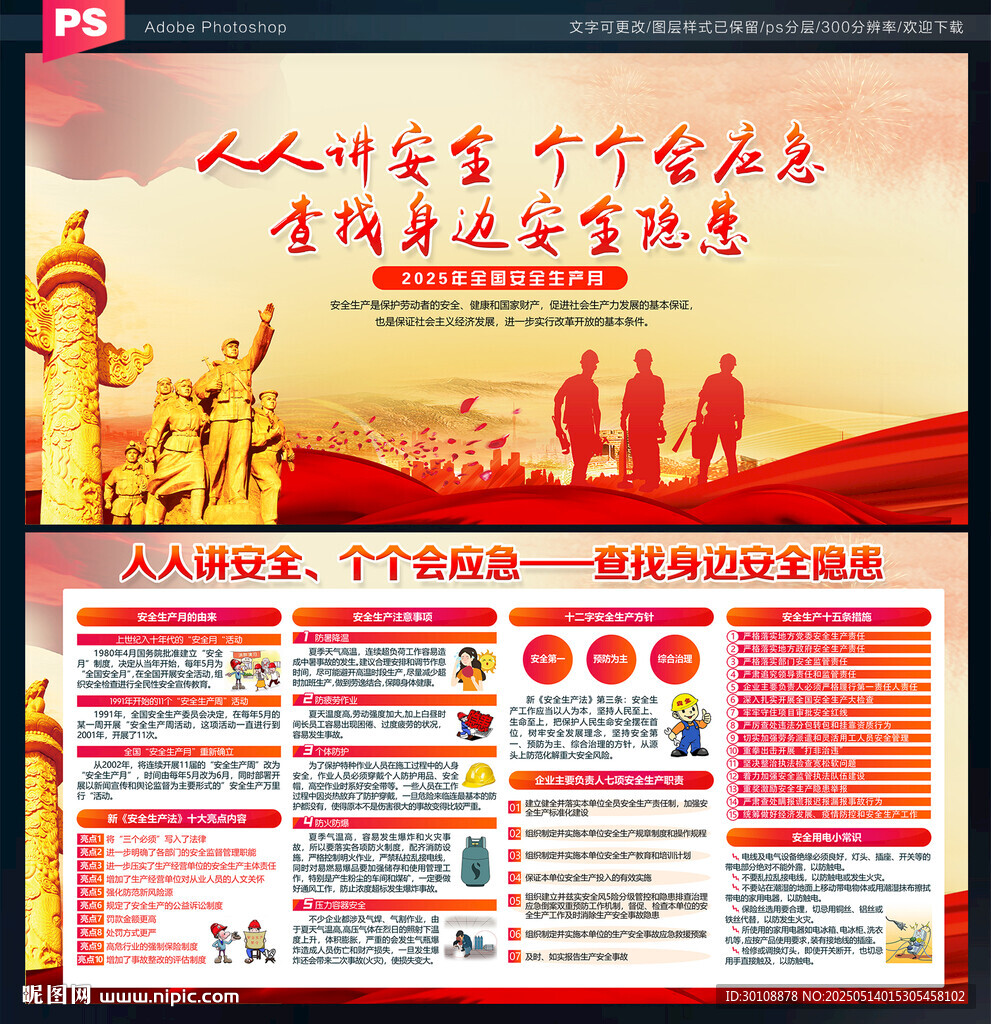 2025安全月展板