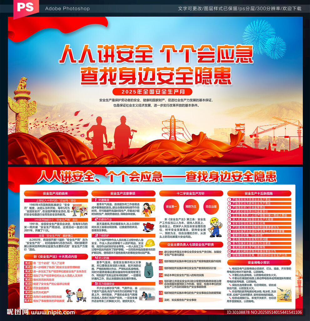 2025安全生產(chǎn)月展板