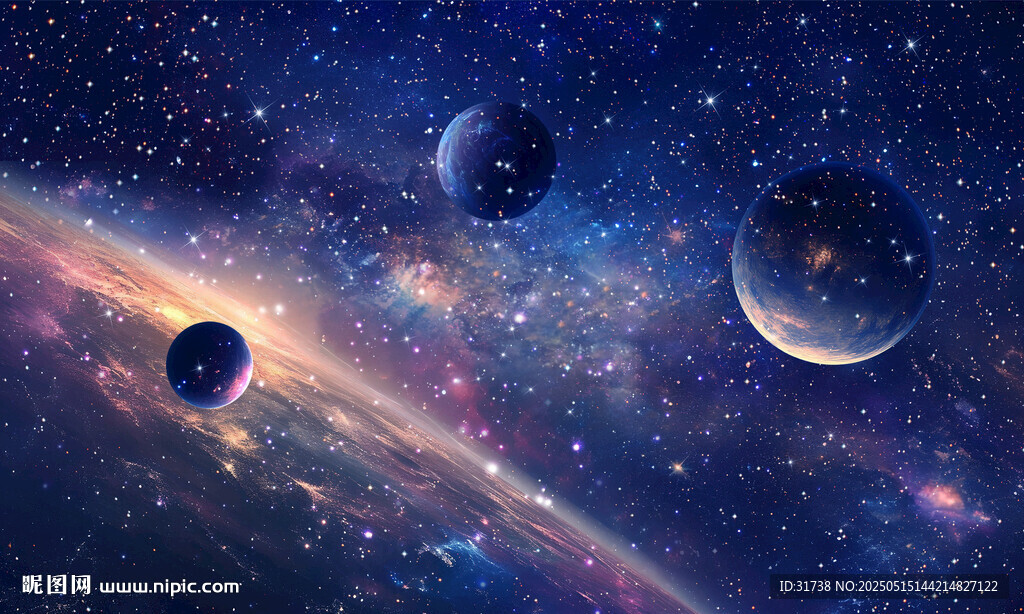 宇宙星球星空背景墻