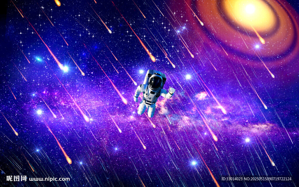 宇宙星空流星雨