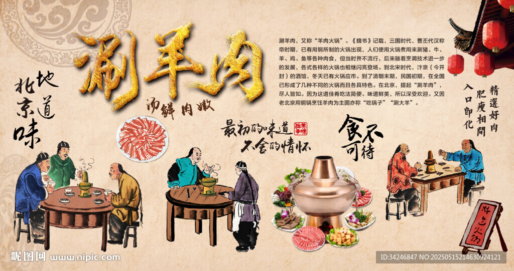 老北京涮羊肉背景