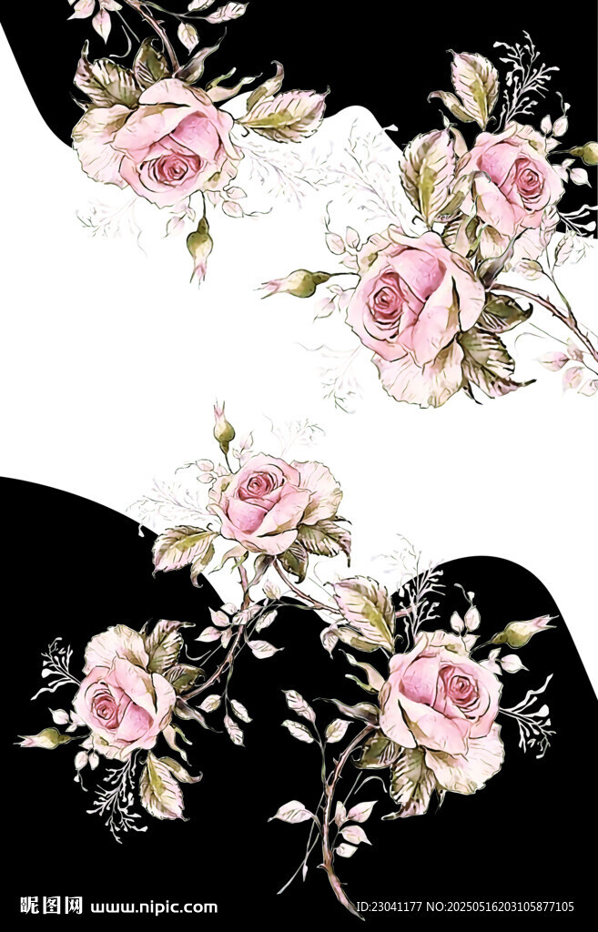 花卉刺繡圖案設(shè)計(jì)素材