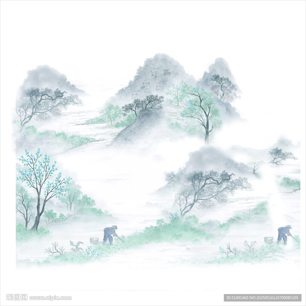 水墨山水間的靈動(dòng)景致
