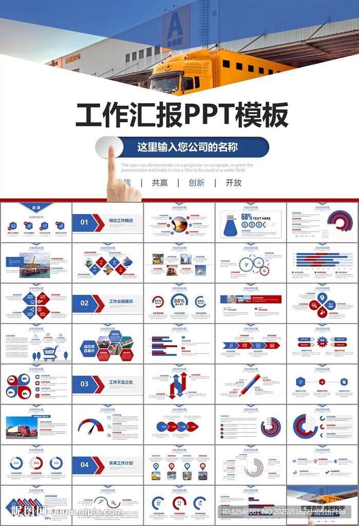 物流運輸快遞行業總結計劃PPT