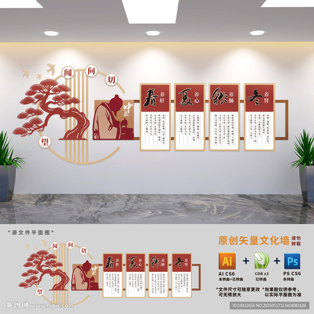 中醫四季養生文化墻
