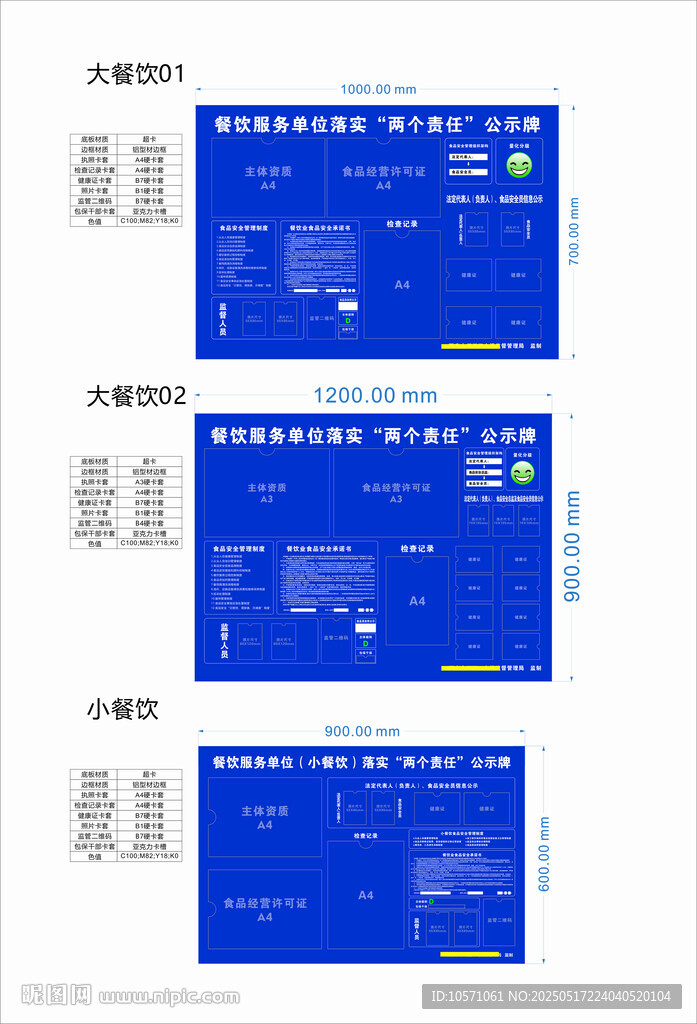 餐飲服務(wù)兩個責(zé)任公示牌