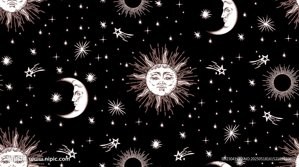 星空月亮圖案背景設計