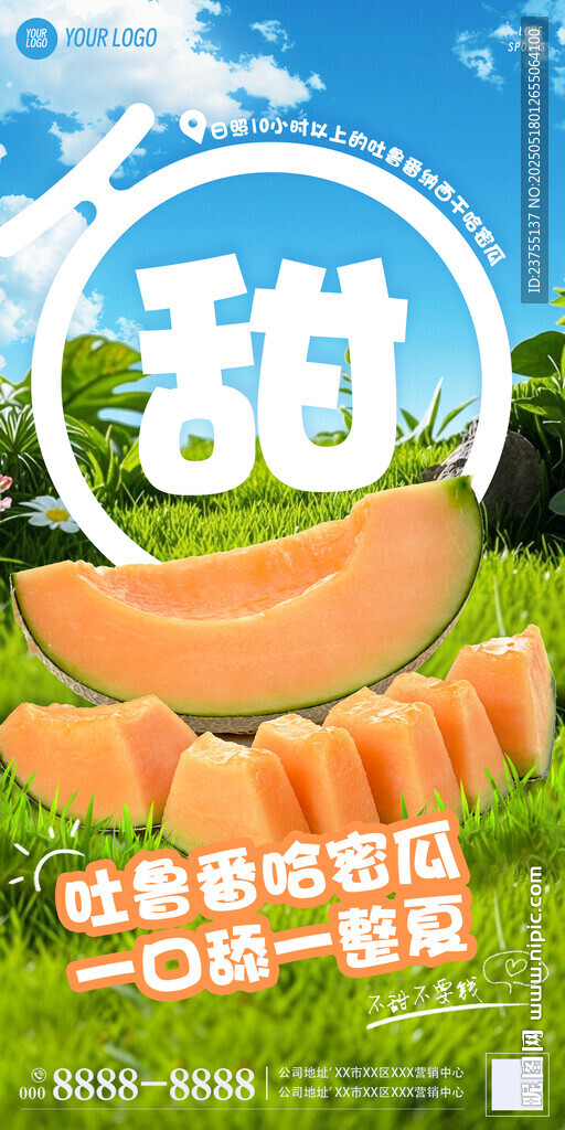 哈密瓜促銷海報