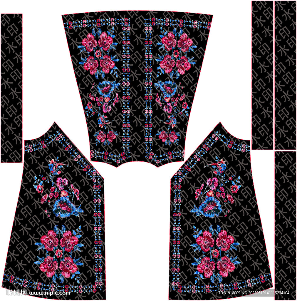 民族風刺繡馬甲服飾