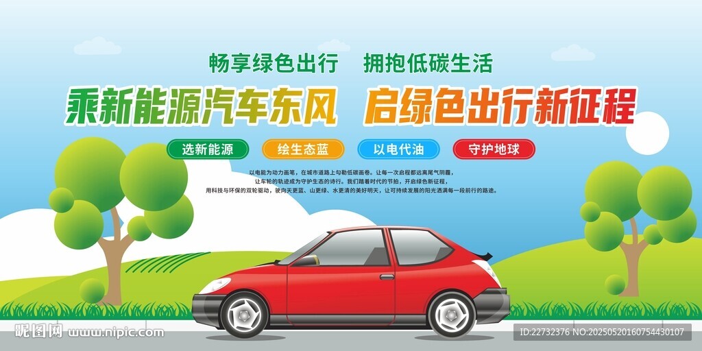 新能源汽車展板