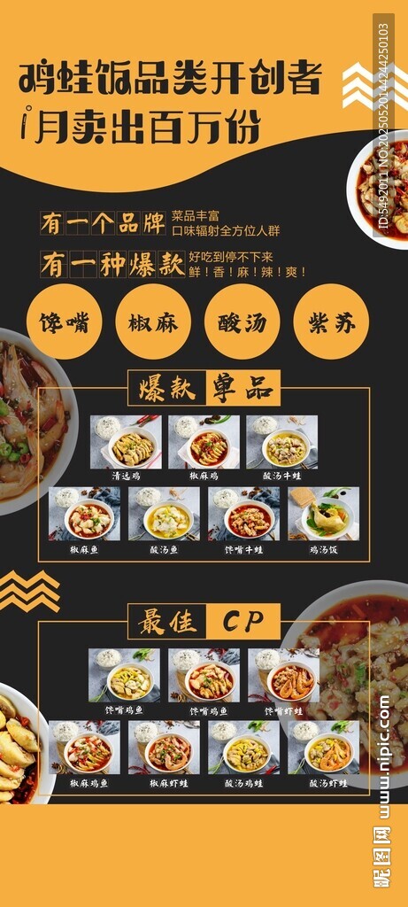 美味佳肴多樣表情展示