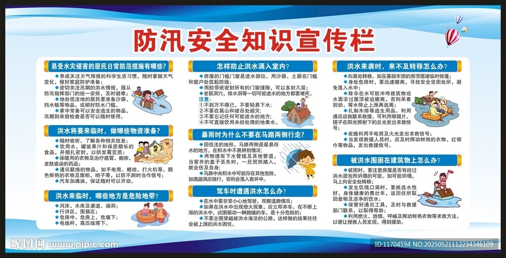 防洪防汛知識(shí)宣傳欄