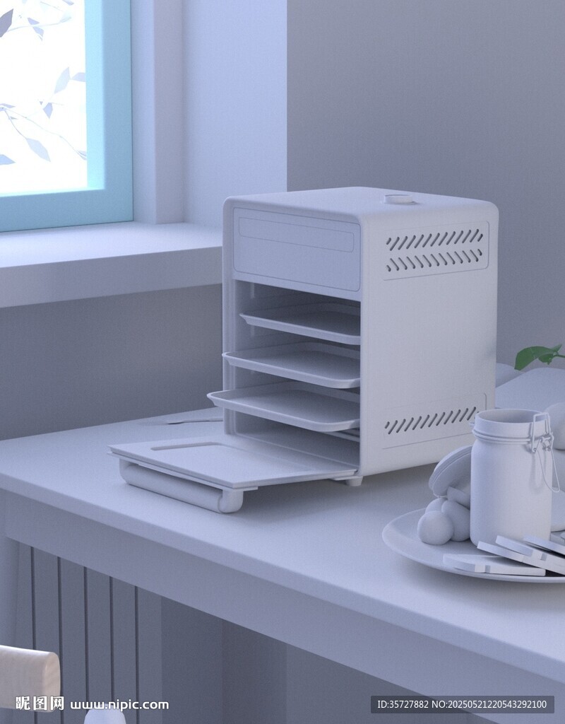 3D蒸烤箱模型