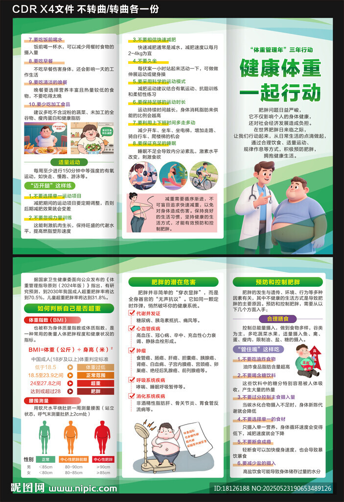 體重管理年減肥三折頁