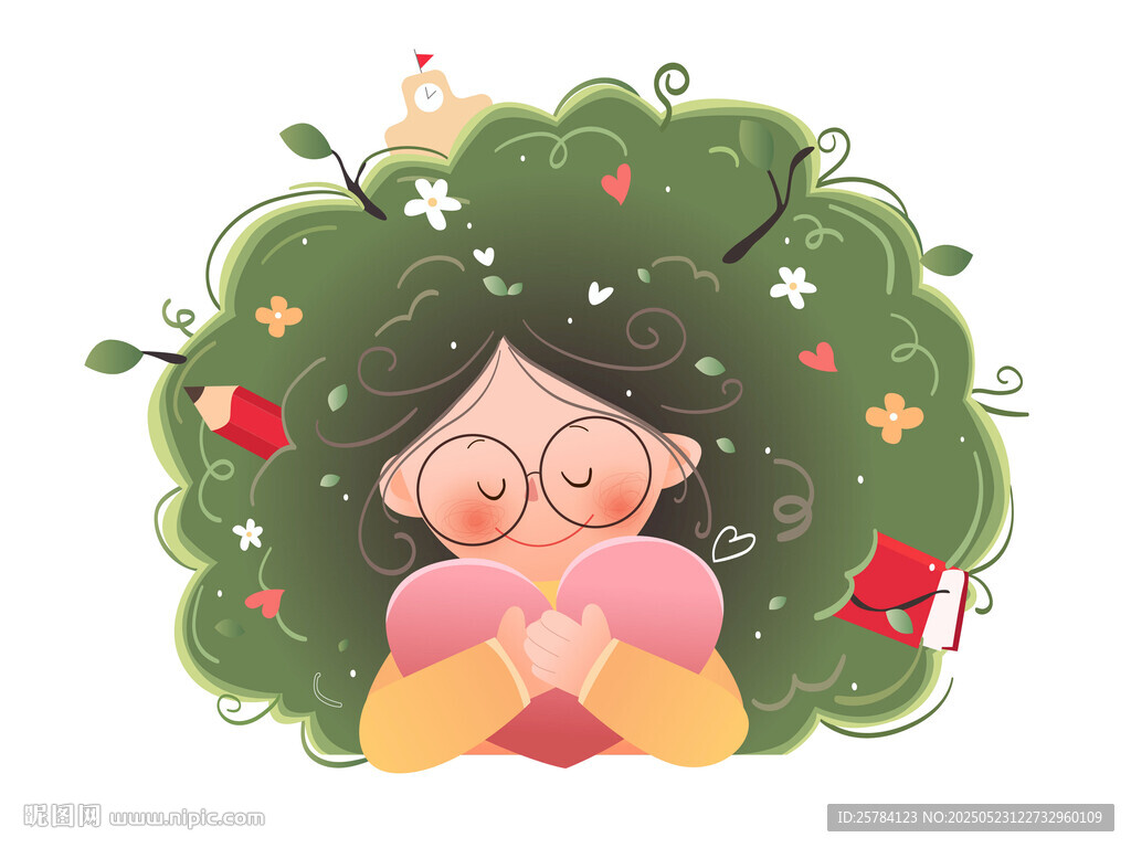 兒童學生心理健康心理干預插畫
