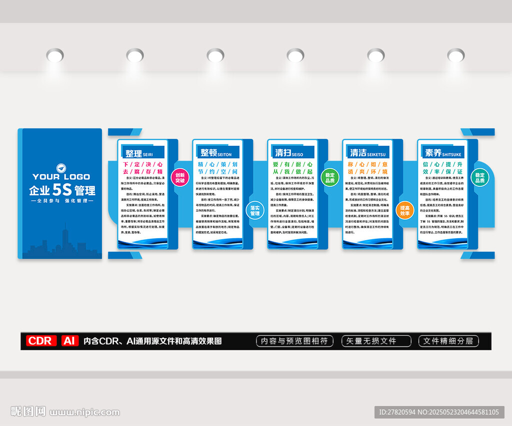 企業5s管理文化墻