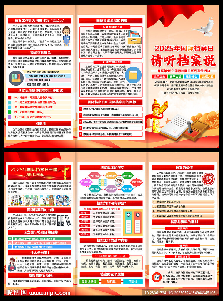 國際檔案日三折頁