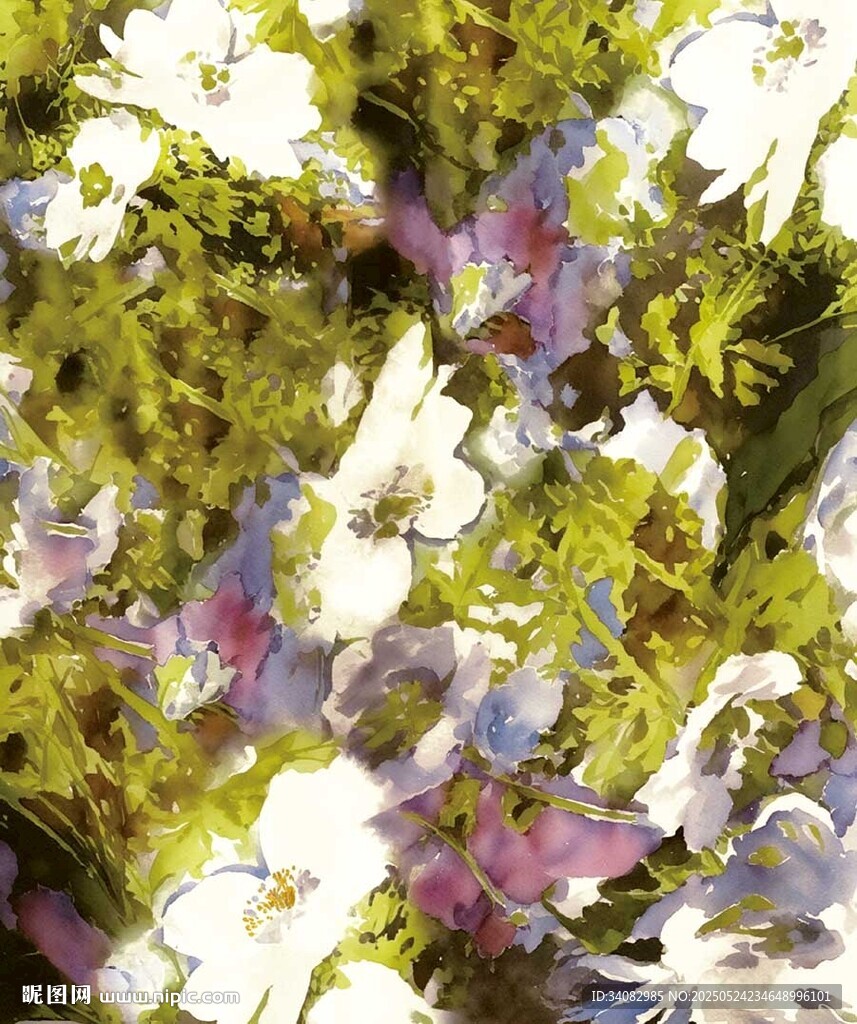 繽紛多彩的花卉綻放