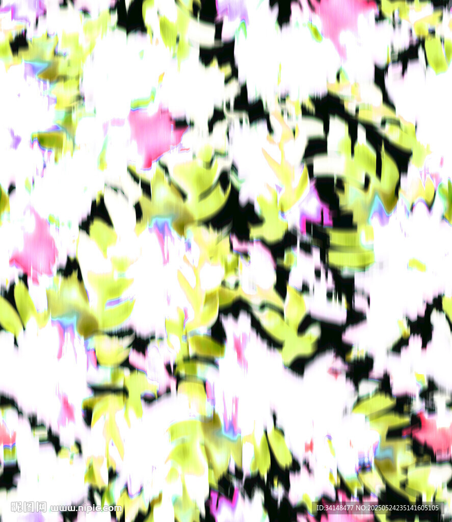 多彩花卉抽象圖案紋理
