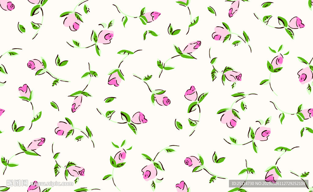 粉色小花無縫花卉圖案